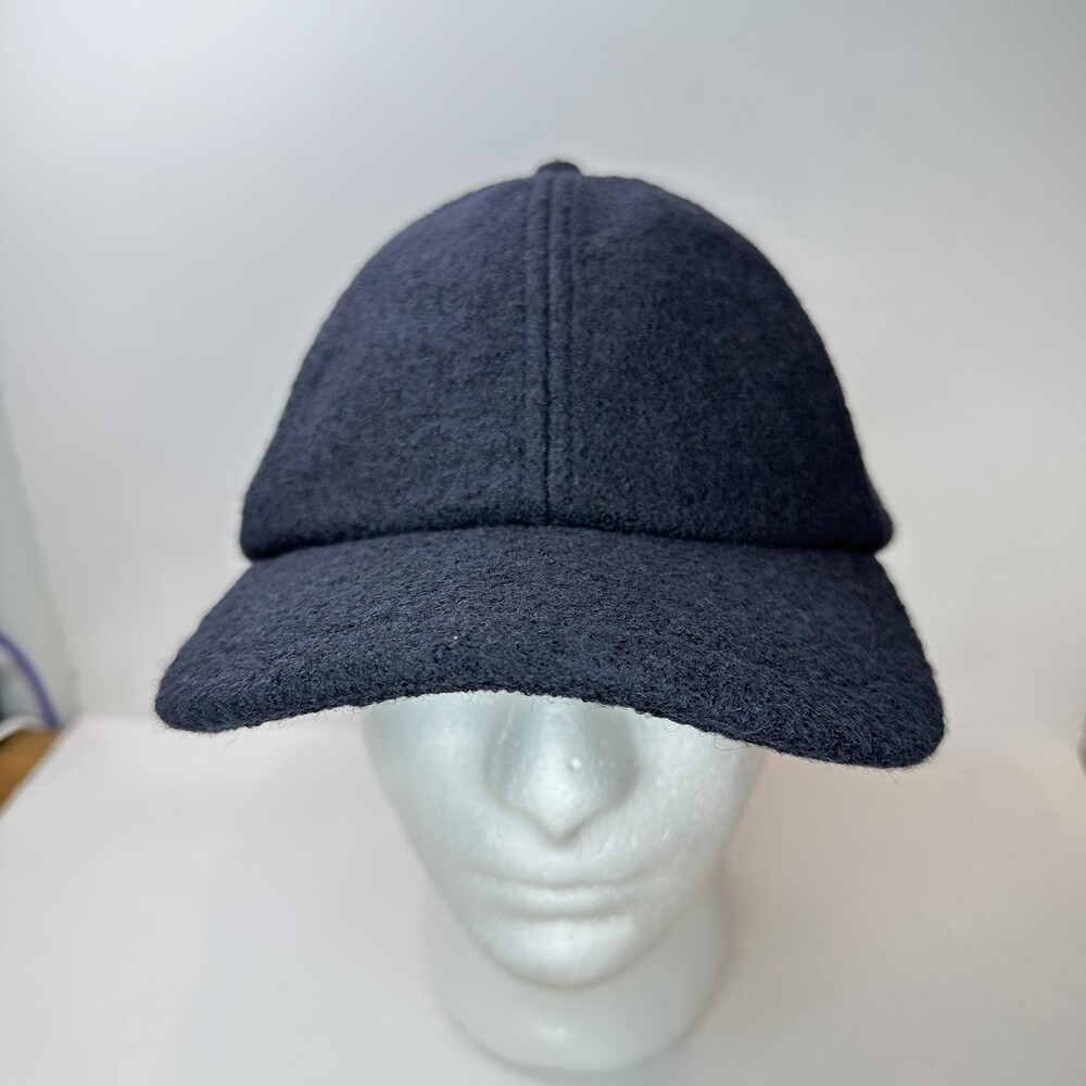 Wool Blend Dark Blue Baseball Hat Cap Strap Back One Size Casual Winter Mens H&M